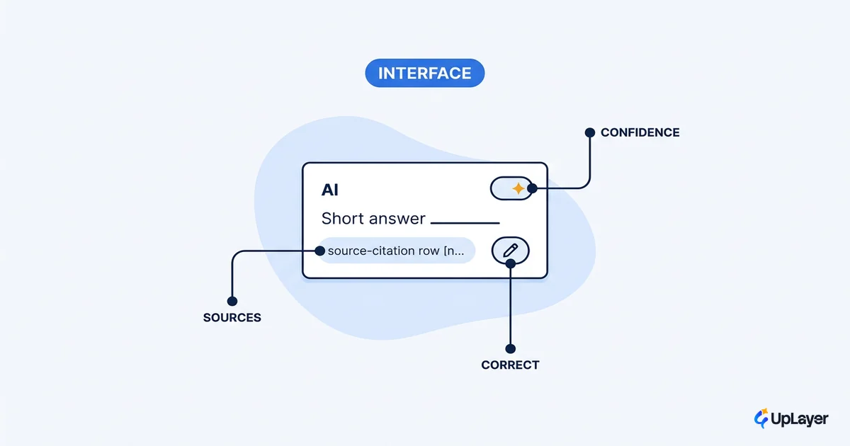 AI interface design for trustworthy features