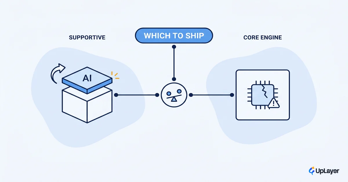 Supportive AI vs core-engine AI: which to ship